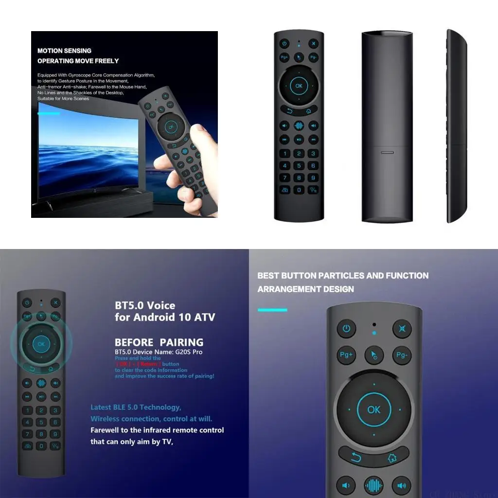 

E56B Беспроводной пульт дистанционного управления Voice для Android Box, G20BTS 2,4g