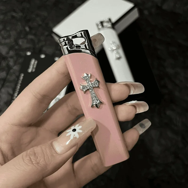 Cross Series Handmade Original High Beauty Powder Flame Butane Gas Lighter Outdoor Windproof Flame Mini Portable Lighters Gifts view 5