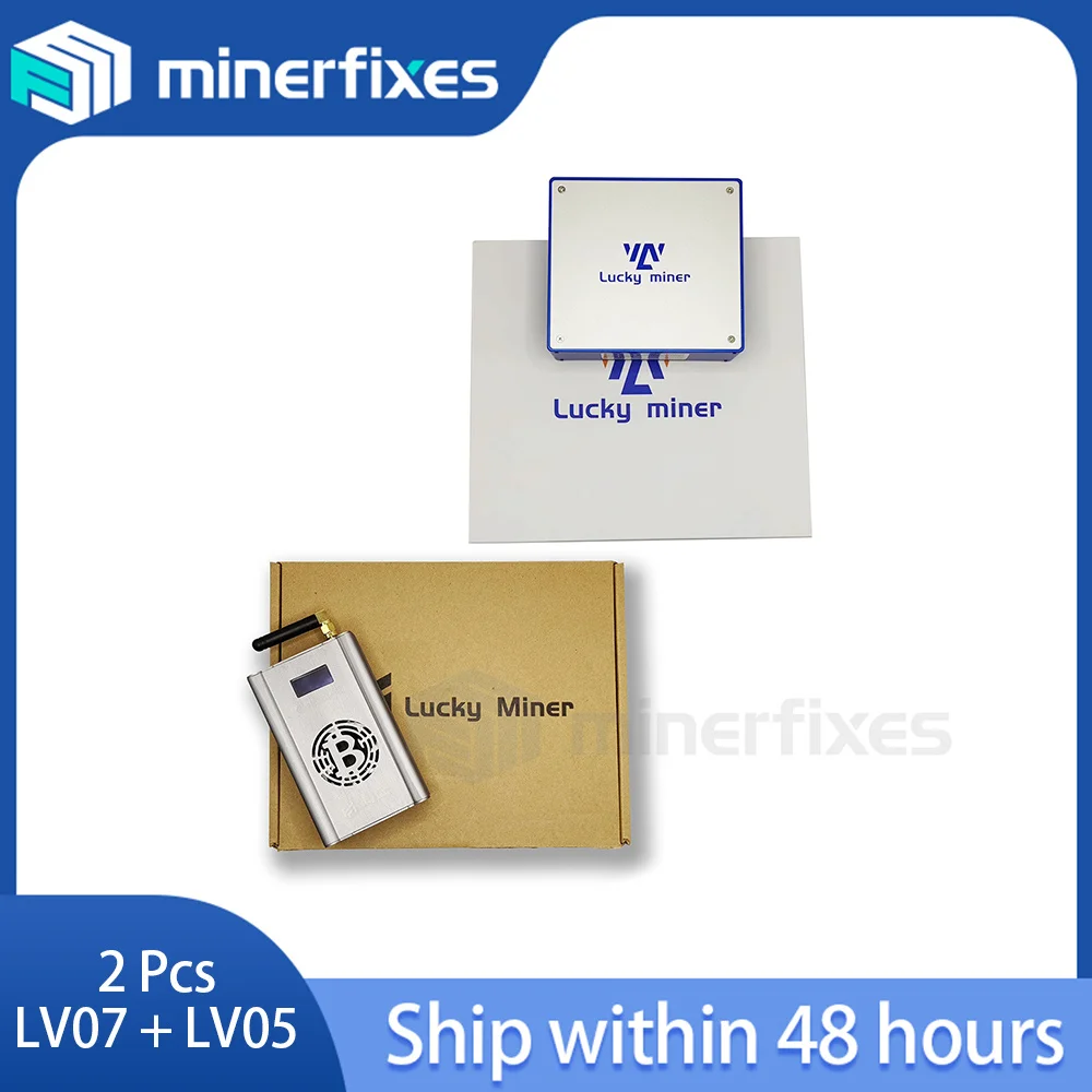 New Bitcoin Miner Bitaxe Lucky Miner LV07 and LV05 1TH/S Home WiFi Silent Miner BTC BCH DGB Mining Machine with 12V 5A PSU