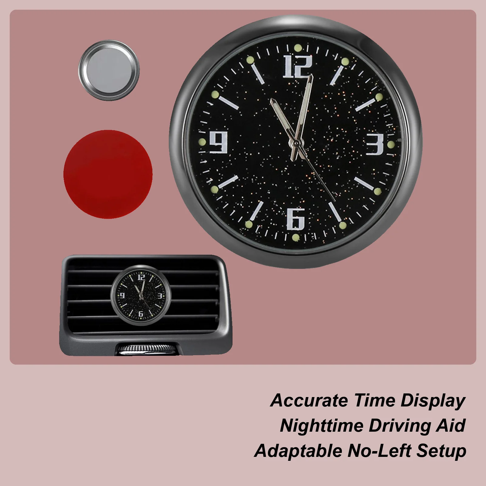 

Автомобильные мини-часы, светящиеся кварцевые часы, автомобильные вентиляционные часы, часы на приборной панели, светящиеся в темноте часы на приборной панели автомобиля, маленькие аналоговые часы