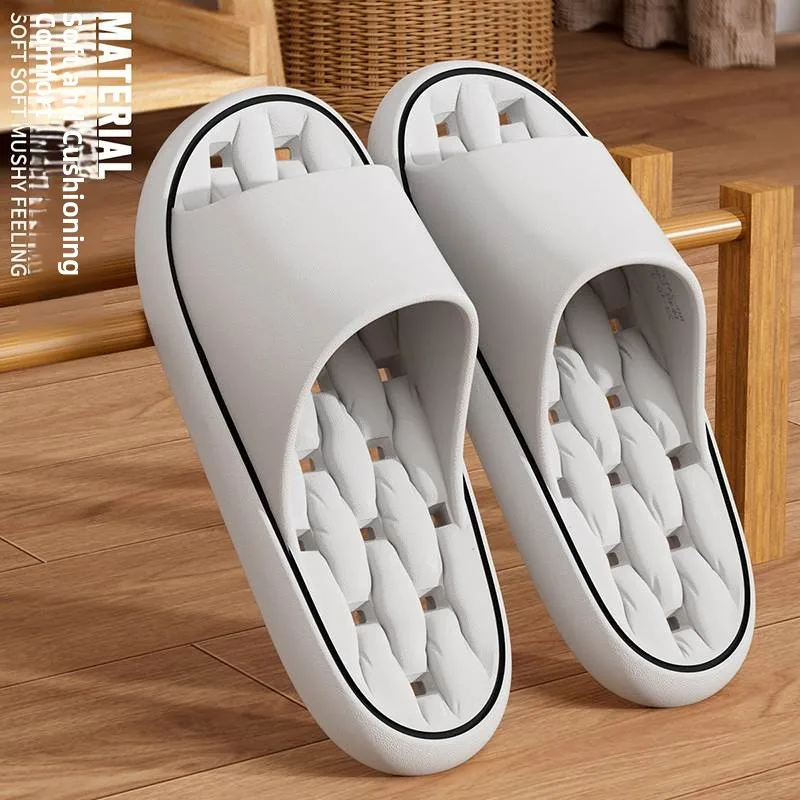 

Bathroom Men's Slip-On Shoes Quick Dry Indoor Home Summer New Style Anti-Slip Hollow out Slippers Casual Slipper Footwear