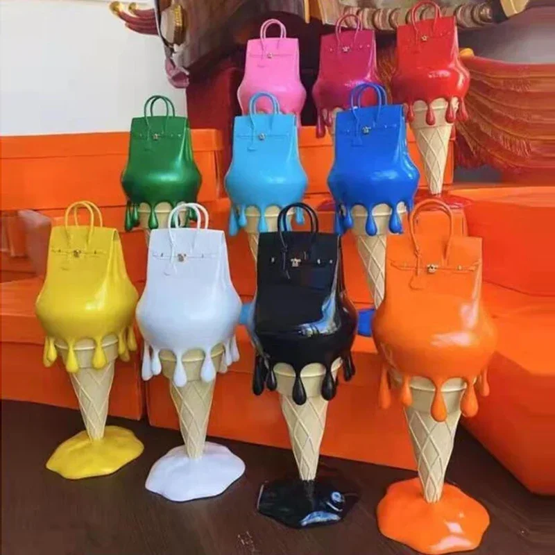 

Nordic Angels Ice Cream Birkin Decoration Sculptures Resin Luxury Home Decor Statues Decorations Crafts Figurines for Interior