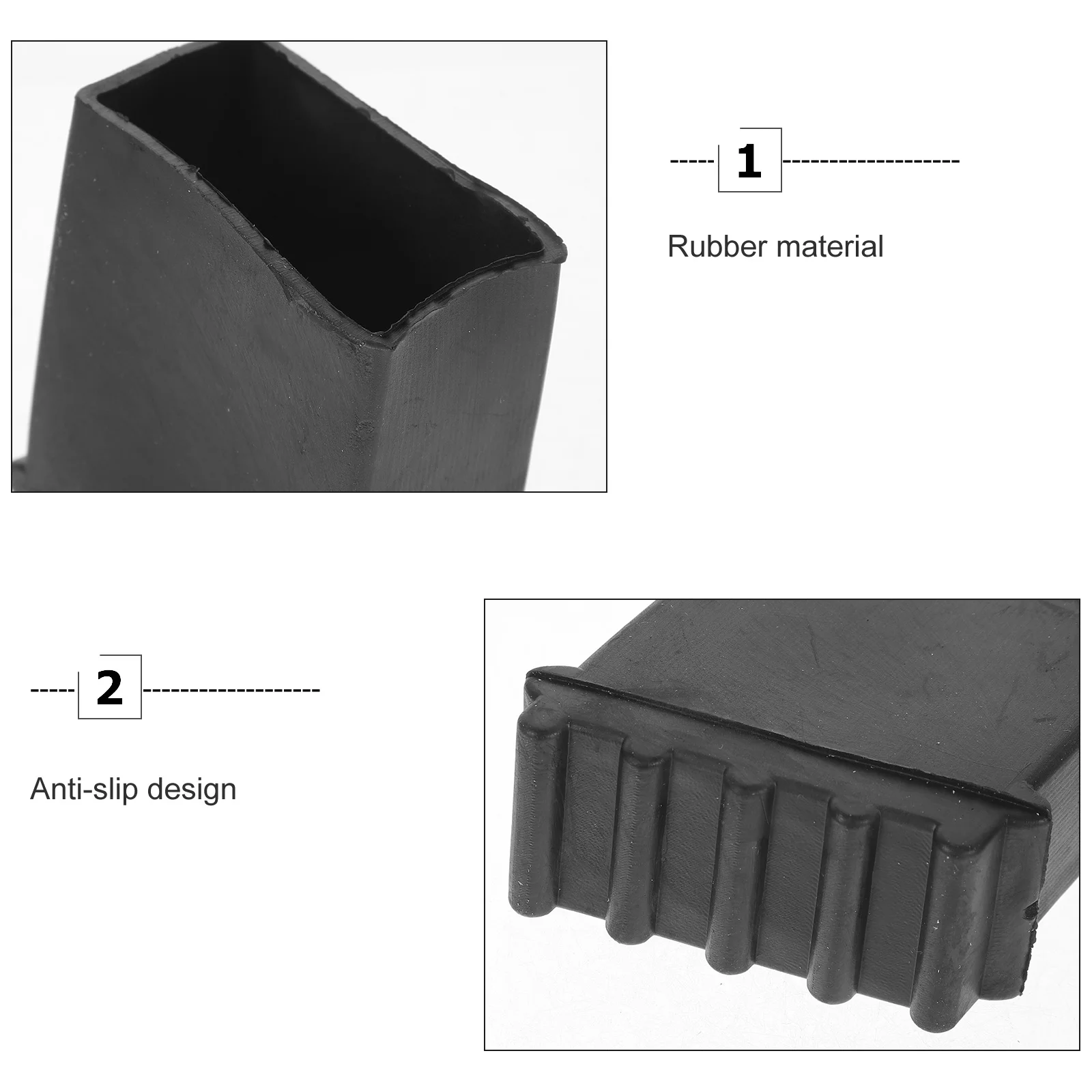 Cubiertas de goma para pies de escalera, almohadillas para pies de escalera, extensión de cojín, parachoques de seguridad, reemplazo de escalera