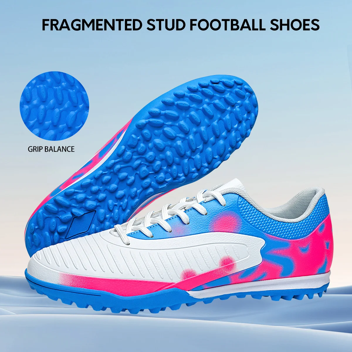 

TF Turf Soccer Shoes PU Fabric Breathable Upper Rubber Sole Wear Resistant Anti Slip Men Women Kids Youth Training Sneakers