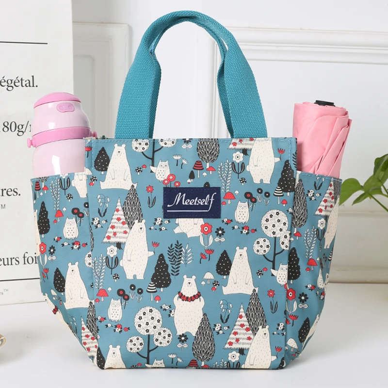 Wasserflaschenhalter, kleine und frische, wasserdichte Lunchbox-Tasche – Damentasche zum Einkaufen und Aufbewahren
