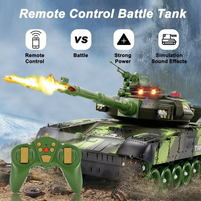 

44CM Big RC Tank Battle World War machine for Radio-controlled Tanks on Radio Control Military Car Army Truck Boy Toys Kid