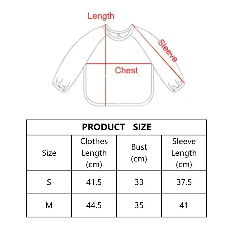 Baby Waterproof Long Sleeve Bibs, 1-3Y