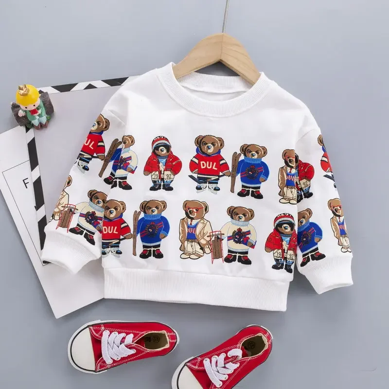 New New Spring Autumn Kids Boys Girls Clothes Cotton Hoodies Sweatshirt Children Kids Casual T-Shirt Sportswear Infant Clothing