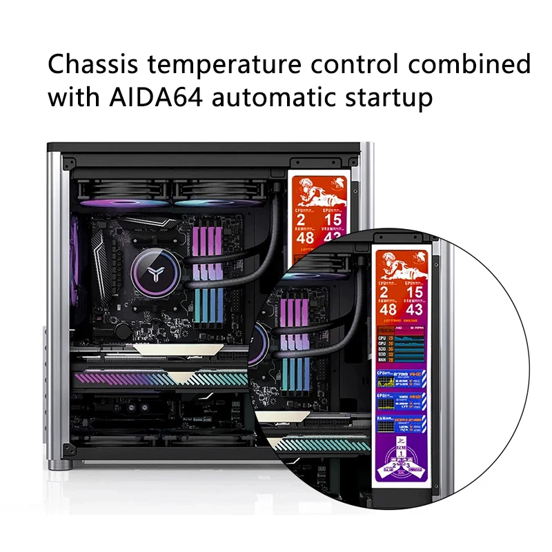 

Secondary Screen Type C Display Case LCD 11.3 Inch 1920x480 Computer PC Monitor Display Secondary Screen TypeC USB CPU RAM