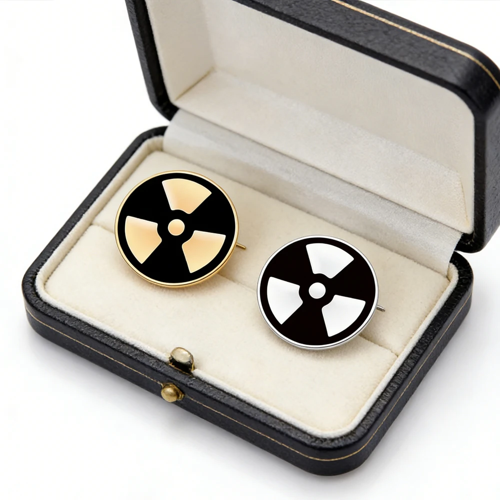 Harong Nuclear Radiation Warning Pin Special Metal Pin for Radiology Department  X-ray Technician  Jewelry Gift for Doctors