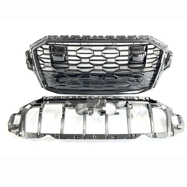 

New Style ABS Front Grille for Q7 Radiator Honeycomb Grills Front Bumper Grill SQ7 Frame quattro Style2021-2022