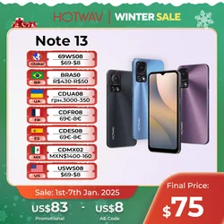 [Weltpremiere] HOTWAV Note 13 Smartphone 6,6'' HD+ 90 Hz Android 13 8 GB + 128 GB Octa-Core-Handy 50 MP 5160 mAh Mobiltelefon