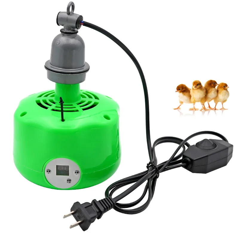 Lámpara calefactora para pollos y mascotas, calentador de aire de 220V, luz cálida para animales, calentador con control de temperatura, calentador para chocadeo de pollitos para perros y ganado