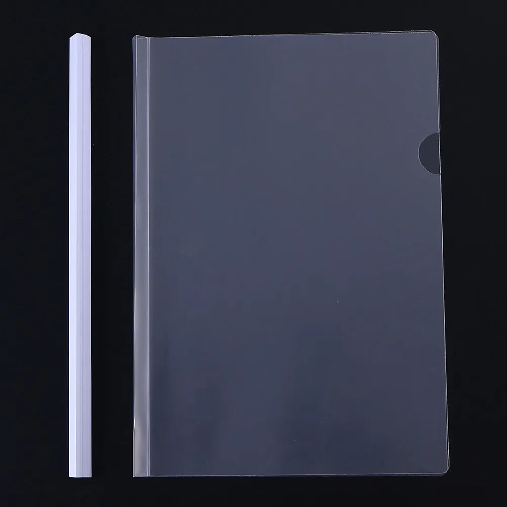 

12Pcs Transparent A4 File Folder Sliding Bar Report Cover Organizer Binder for School Office Business Documents Display Non-Slip