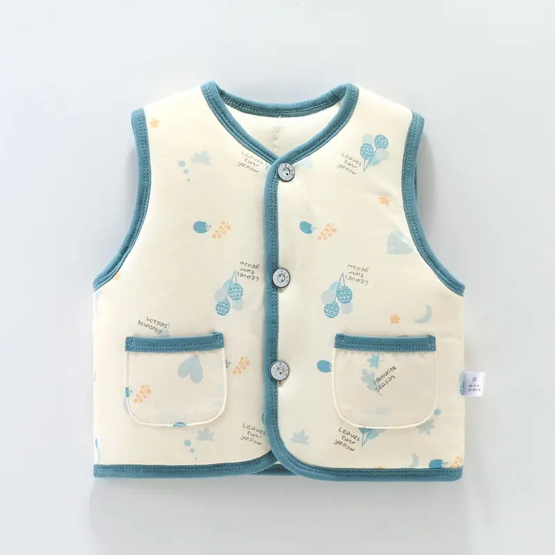 2025 Thickened Baby Outer  Vest Winter Children's Cute Cartroon Vest Girls' And Boys' Autumn Winter Comfortable Vest Coat LH174