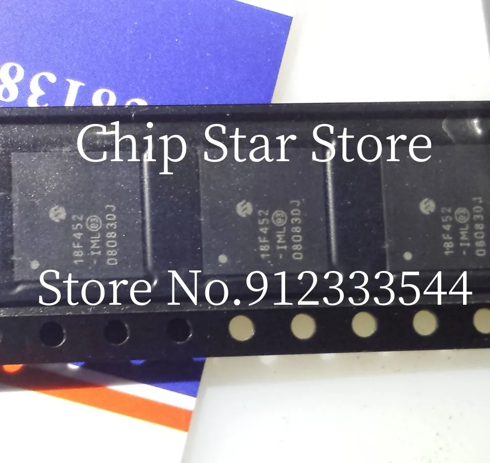 1-10pcs PIC18F452-I/ML PIC18F452T-I/ML PIC18F452 QFN44 100% novo e original