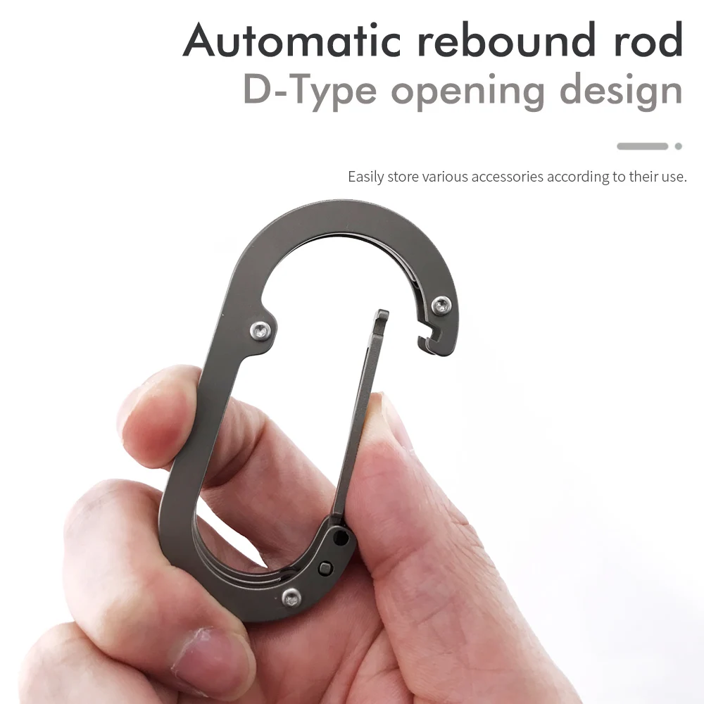 Сверхмощный крючок из титанового сплава, большой зажим-карабин для подвешивания рюкзака, аксессуары для уличного снаряжения - прочный, легкий, нагрузка 50 кг