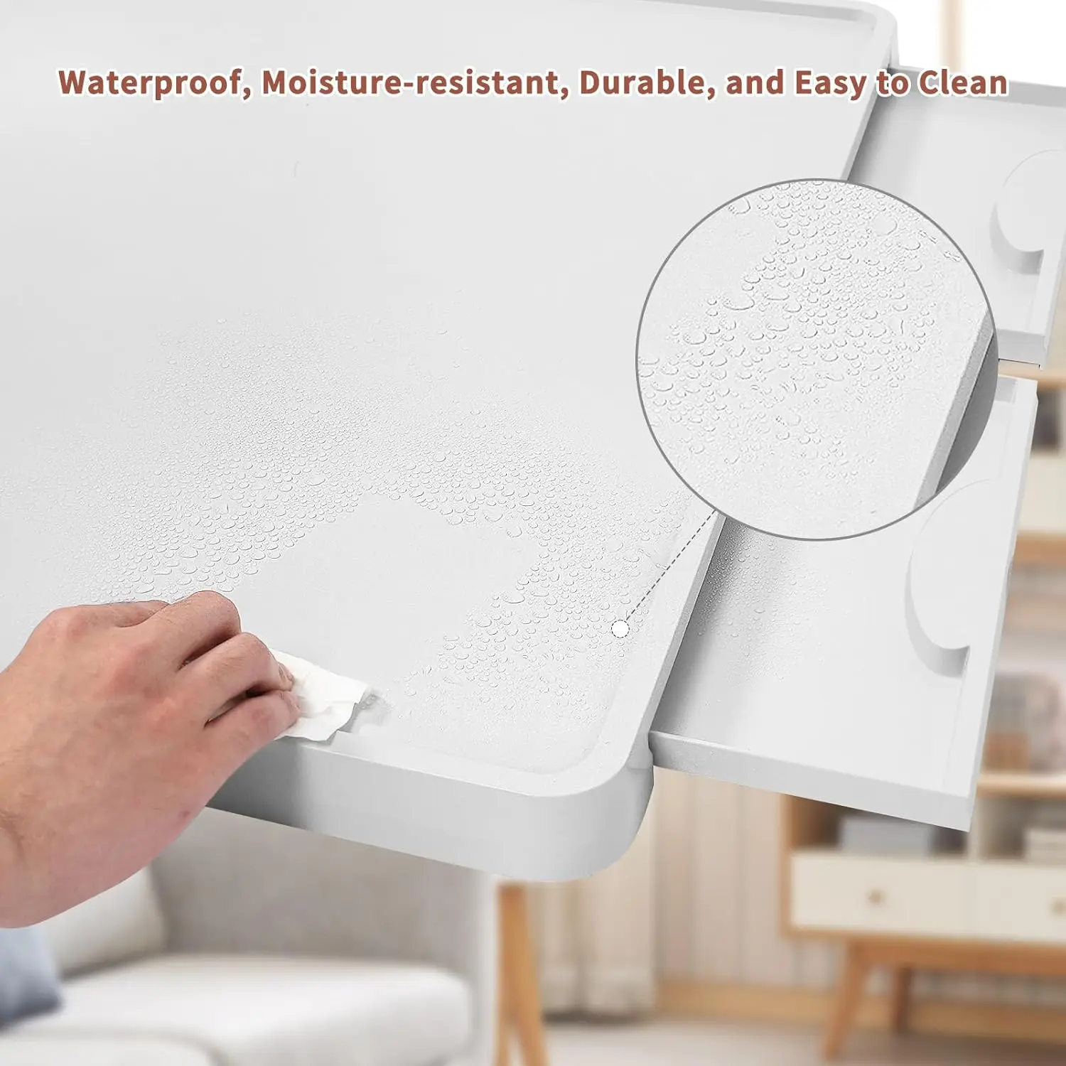 Roterend puzzelbord voor 1500 stukjes met 6 schuifladen en deksel – 360 °   Lazy Susan Spinning, 34,25"x26,38" draagbaar plastic