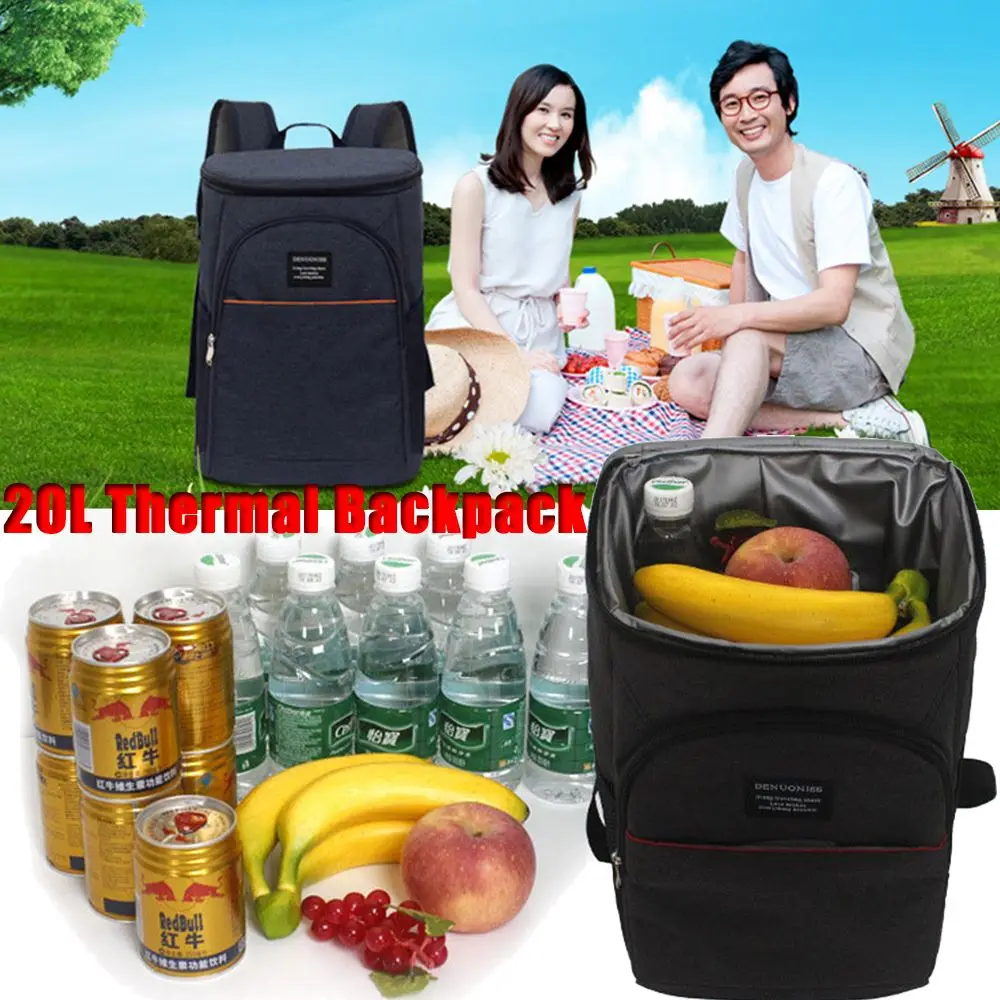 

Travel Large Thickened Insulated Keep Warm Lunch Bags Cooler Bag Ice Picnic Bag Thermal Backpack