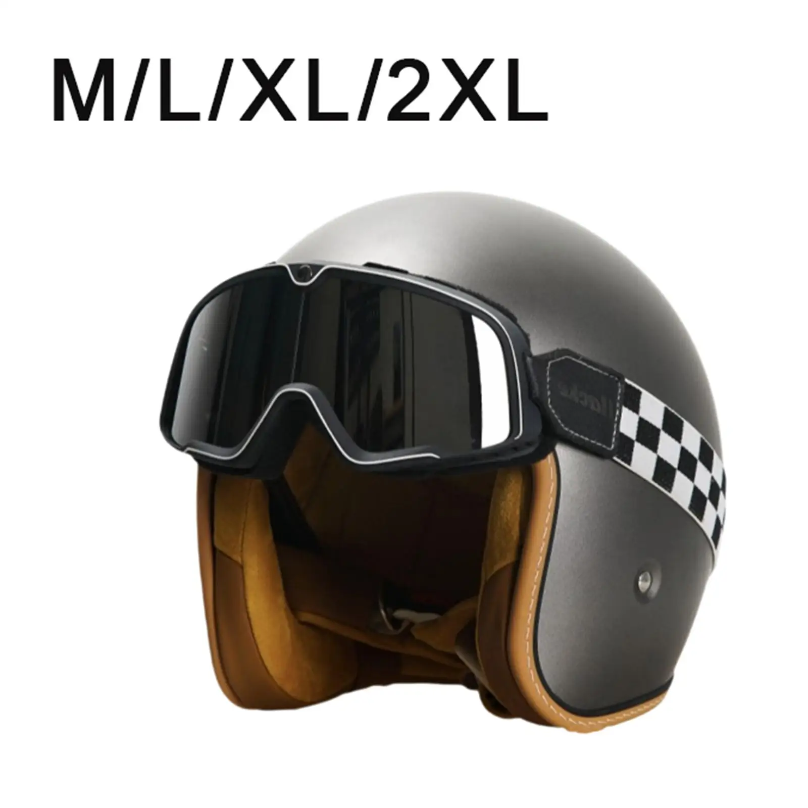 

Men Women 3/4 Shield Motorcycle Half Helmet Sturdy with Visor Scooter Helmet