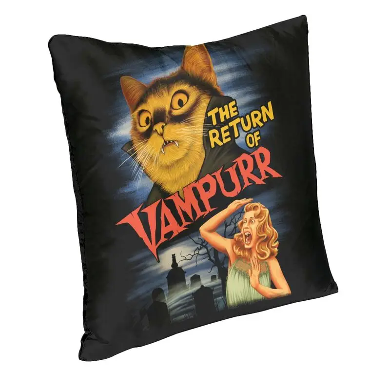 Luxury Halloween Cat Sofa Cushion Cover Polyester The Return Of Vampurr Monster Throw Pillow Case Living Room Decoration Pillows