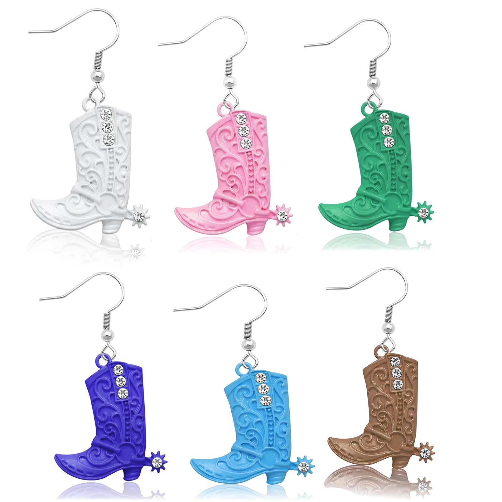 New Woman Vintage Western Cowgirl Funny Boots Earrings Jewelry Fashion Ear Pendants Accessories Gift Dropshipping