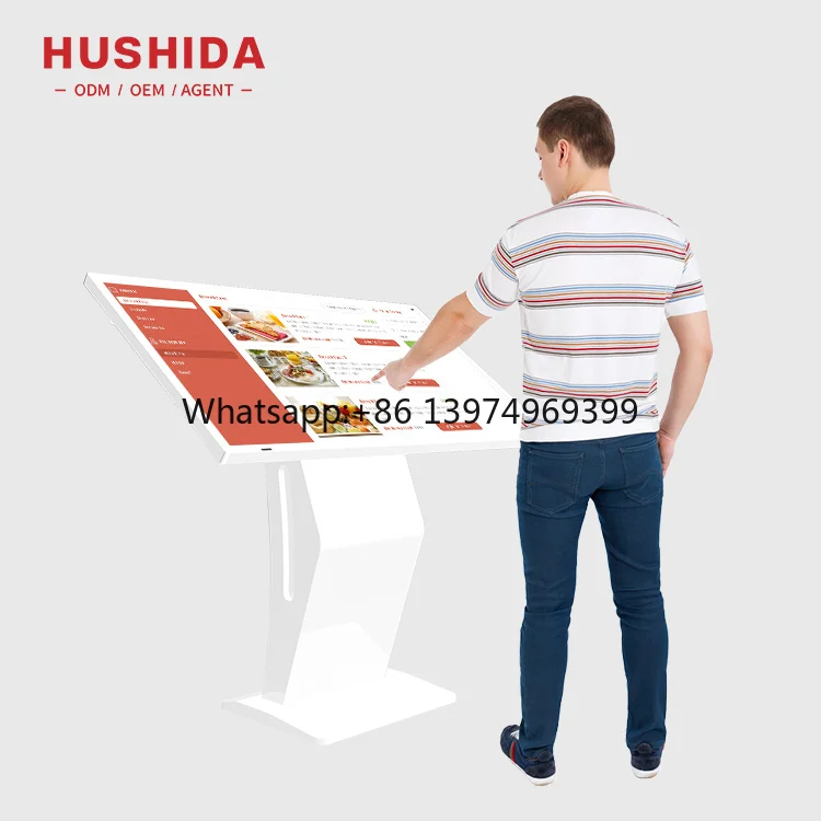 50 Inch Advertising Signage All in One PC Horizontal Kiosk Lcd Advertising Display Kiosk
