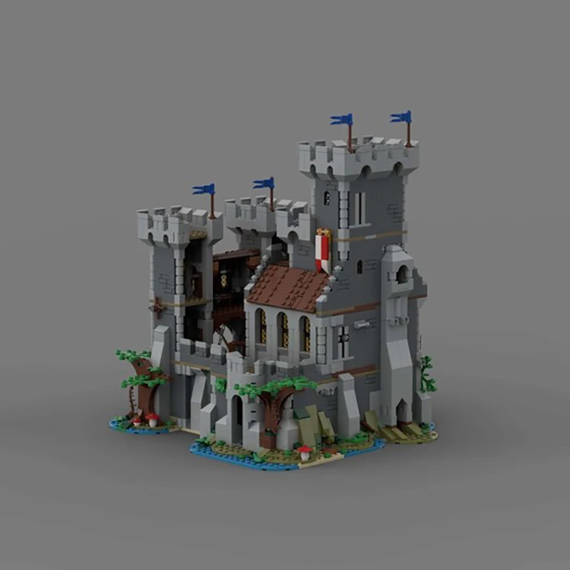 2247 pièces MOC architecture médiévale château de rivière Black Hawk bricolage blocs de construction d'assemblage jouets pour enfants cadeau d'anniversaire