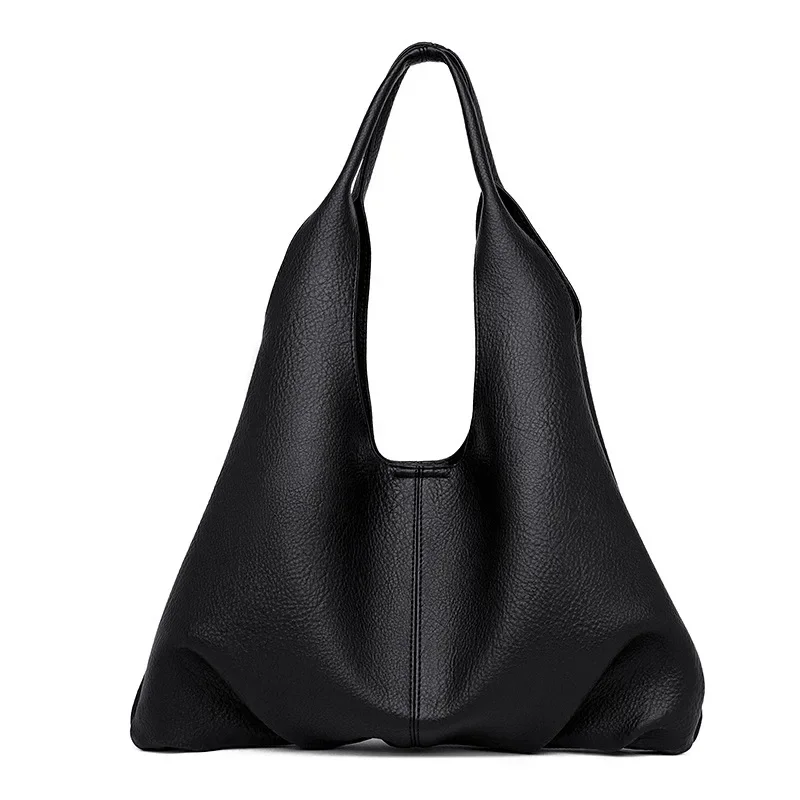 

Large Capacity Soft Leather Armpit Women's Dumpling Bag Fashion Solid Color Simple One-shoulder Cross-body Bag Hand