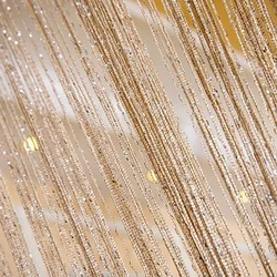 Multicolor 100*200cm Romantic silver wire Design  Curtain Home Accessories For Bedroom Living Room Tassel Decoration cortinas