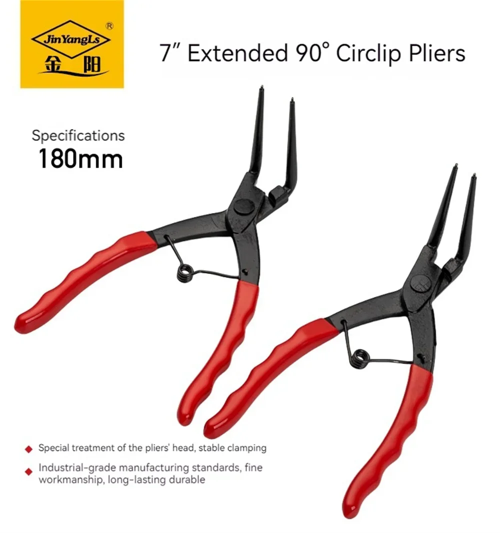 

1pcs 90 Degrees Bending Pliers Heavy-duty Cylinder Internal Ring Remover Retaining Circlip Pliers for Motorcycles Cars Trucks