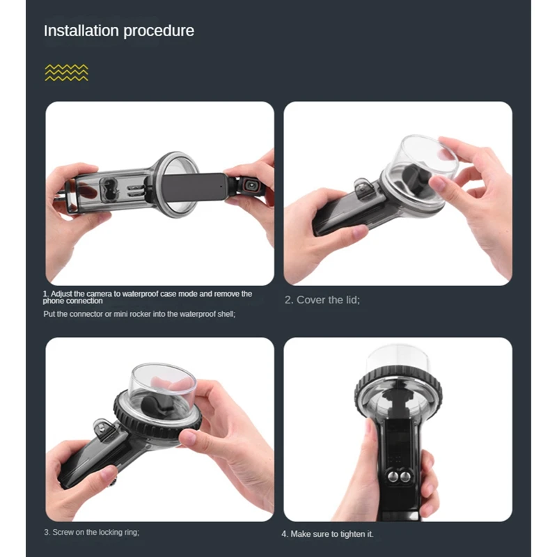 Sports Camera Waterproof Case Kit Underwater 60M With Lanyard Replacement For DJI Osmo Pocket 2 Action Camera