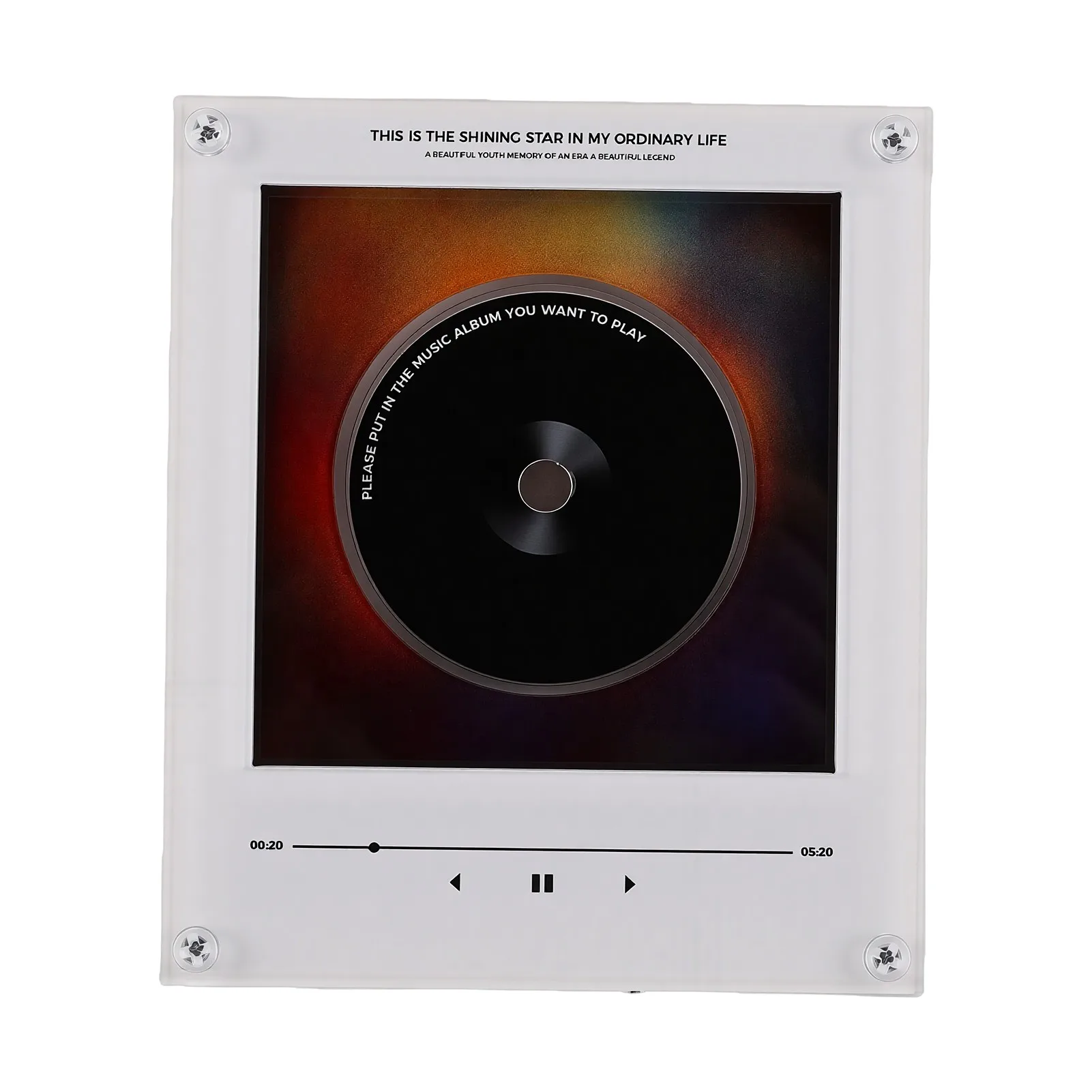 Music Refrigerator Magnets with NFC Records Player Set 256G Music Player with Light for Fridge Desktop Unique Musical Gift