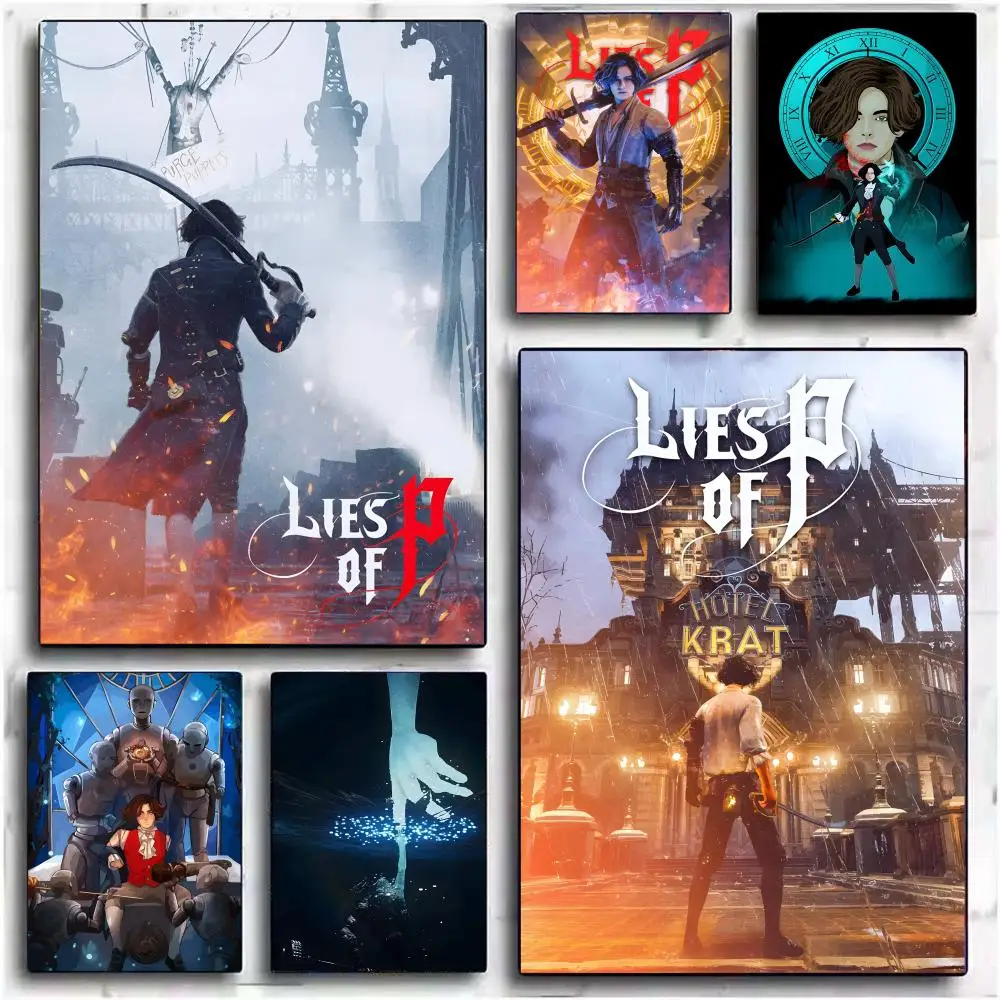 

Game L-L-Lies of P Painting Calligraphy Canvas Poster: Crease Free Waterproof Durable All Space Wall Decor