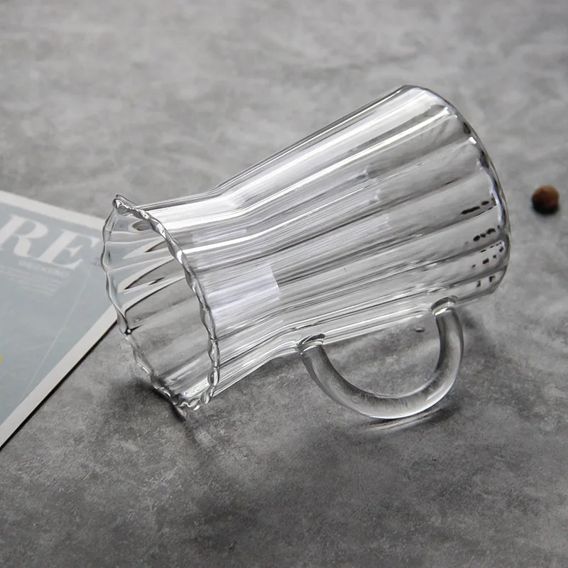 LMM striped coffee pot, coffee set, household hand-brewed glass sharing pot