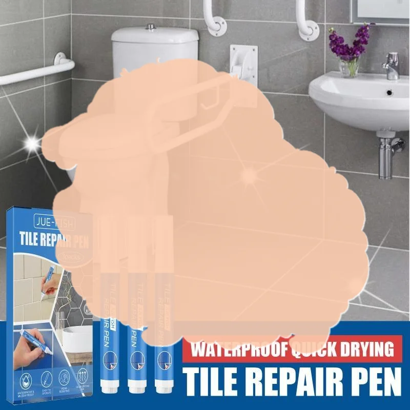 3Pcs Odorless Tile Repair Pen Waterproof Grout Marker for Household Floor Wall Tile Gap Renovation Use