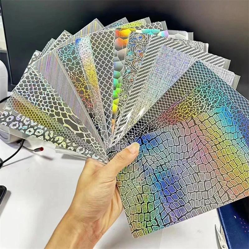 FONLYU 50pcs Transparent Star Crystal Laser Back Stickers for Mobile Phone Rear Cover Protecting Film Cutting Machine Plotter
