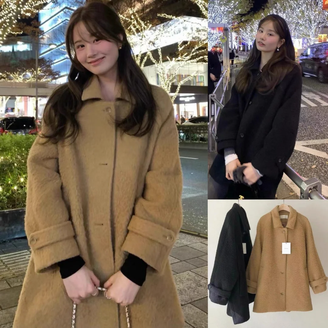 

Утягивающее свободное пальто с лацканами Pure Color Ele Simple Sle, универсальная верхняя одежда для женщин, осень-зима, длинное све