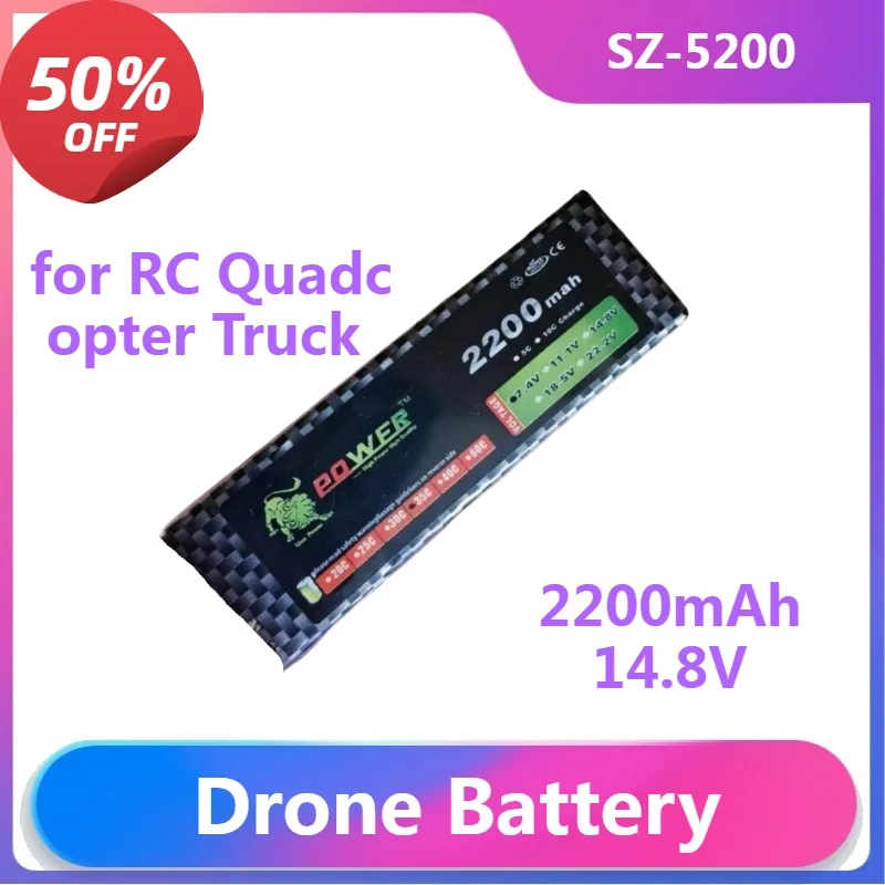 

SZ-5200 Battery 14.8V 2200mAh for RC Quadcopter Truck Drone Battery