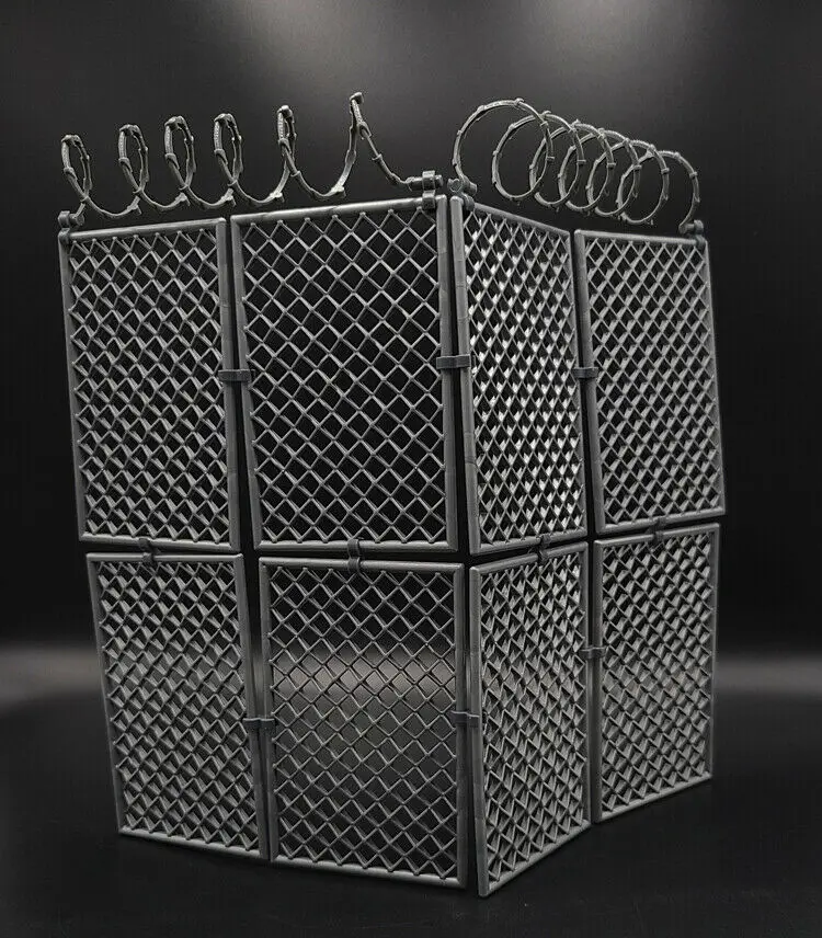 

1/12 Barbed Wire Fence Prison Fence Removable For 6" Scene Action