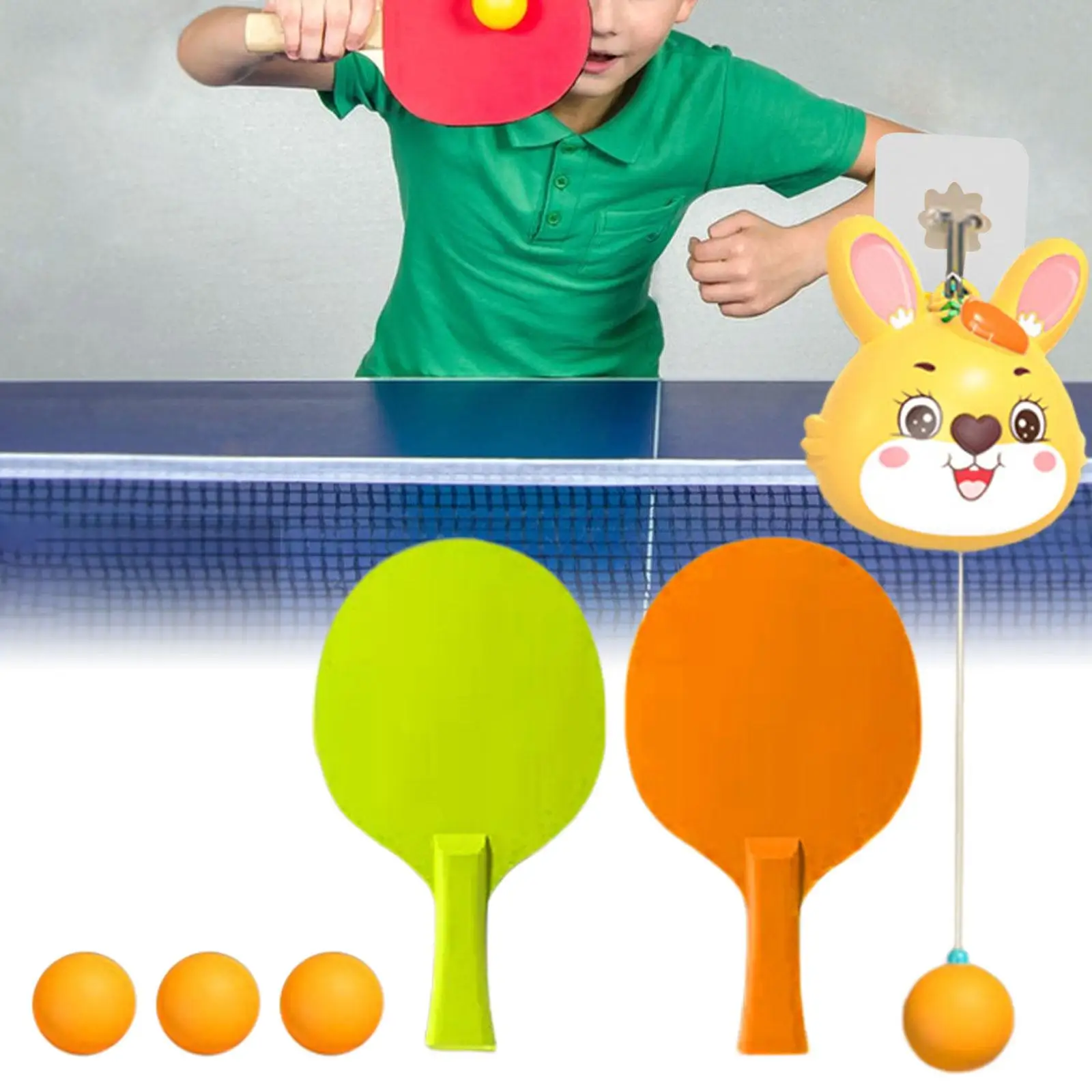 Indoor Hanging Table Tennis Parent Child Toy No Need Table Ping Pong Trainer