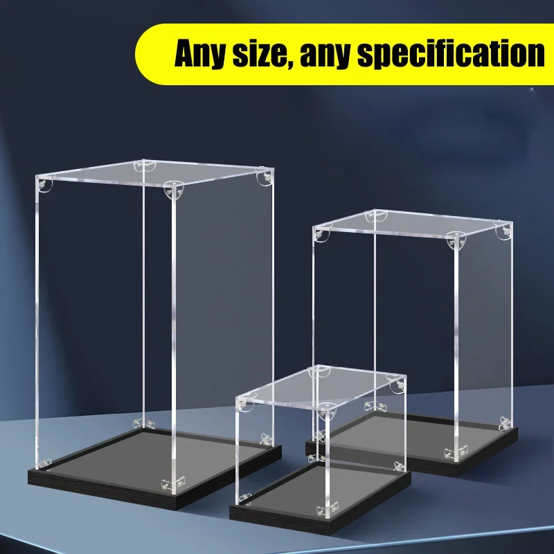 13 Sizes Acrylic Display Case for Collectibles Assemble Clear Acrylic Box Protection Showcase for Action Figures Organizing Toys