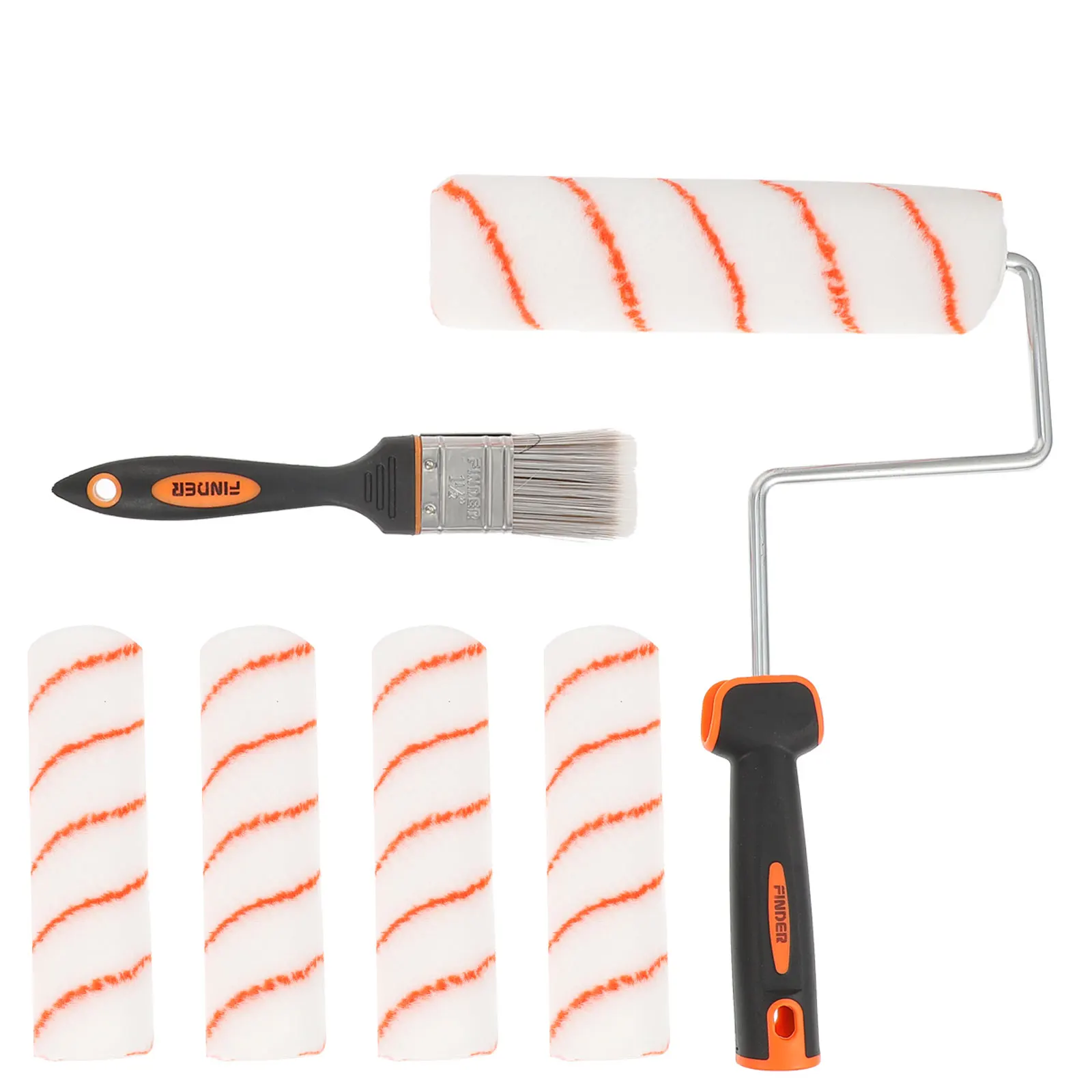 

Portable Paint Brush Roller Set for Walls Ceilings Furniture Mini Corner Repair Tool Painting Supplies TPR Soft H ABS