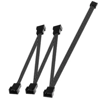 Angitu 1x2x 3x 4x 5x 6x4pin prodlužovací kabel pro ventilátory, 4pinový prodlužovací kabel pro chladič CPU PWM, samec-samice, napájecí kabel pro ventilátory 8 nejlepší prodej 6pinový rozbočovač ventilátorů - №2