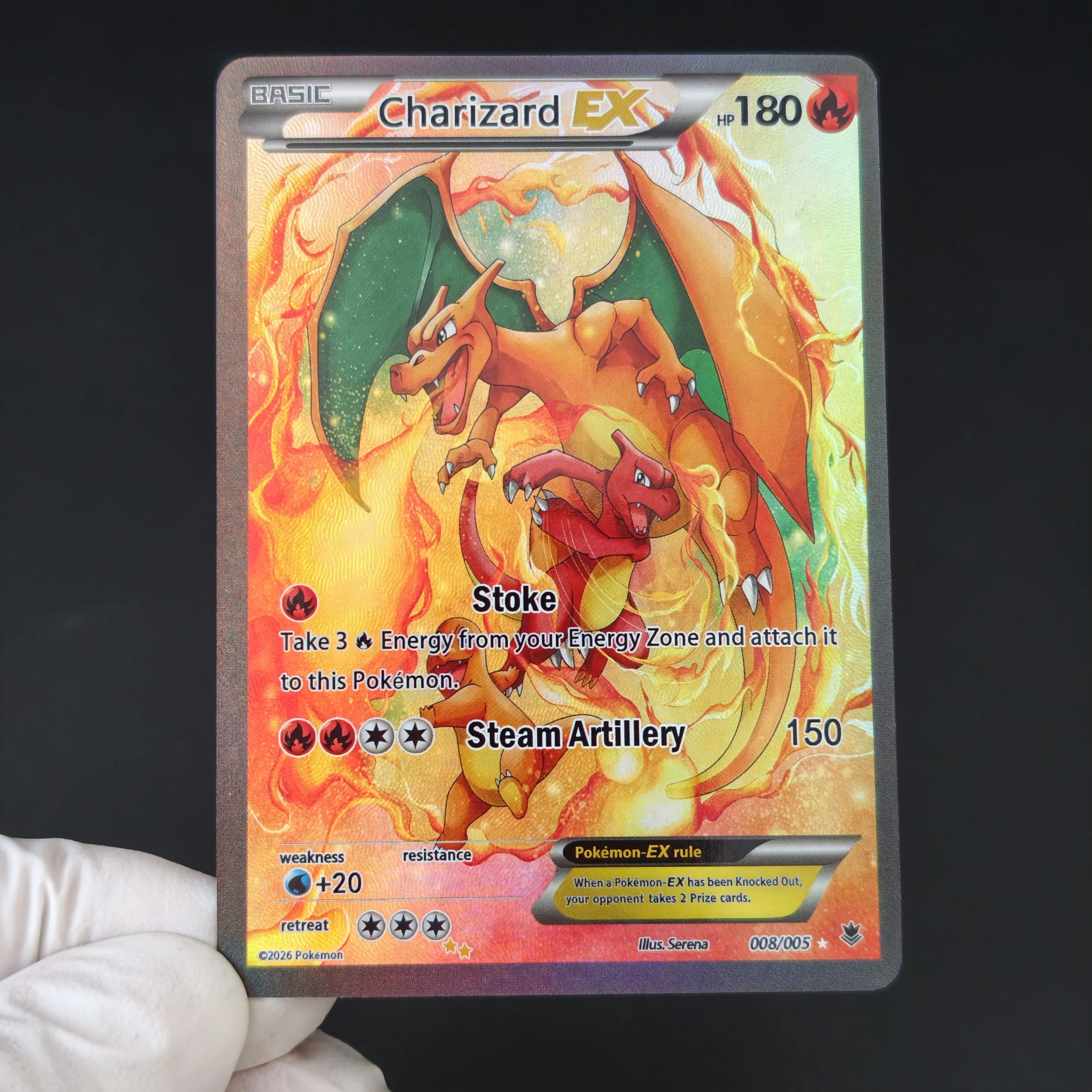 Proxy/TCG PKM Collection Card English  Charizard Blastoise Venusaur New Evolution Holo Textured DIY Self Made Cards