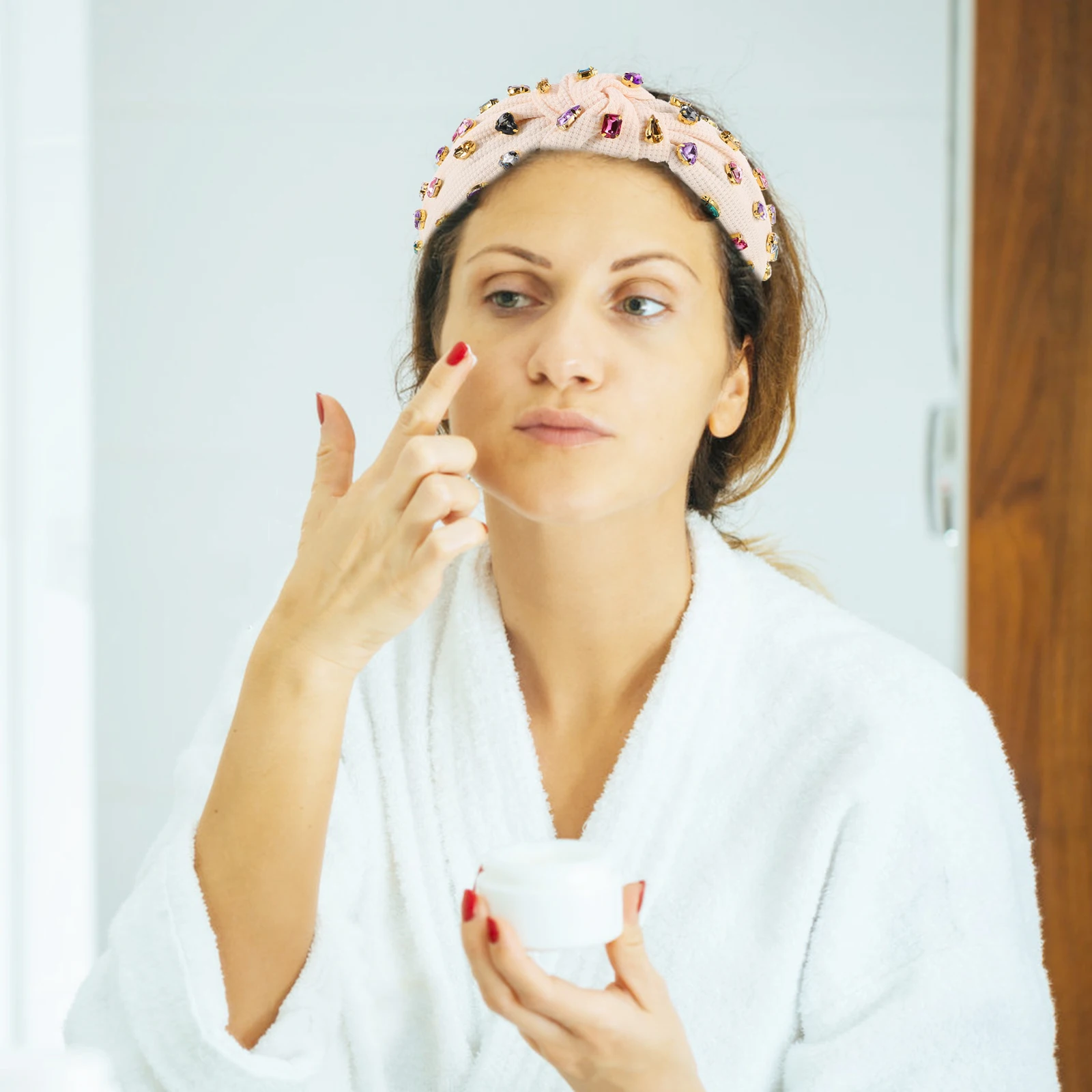 

Блестящая повязка для волос со стразами и кристаллами, широкий узел, женская украшенная винтажная повязка на голову с бантом, вечерние свадебные аксессуары для волос в стиле ретро