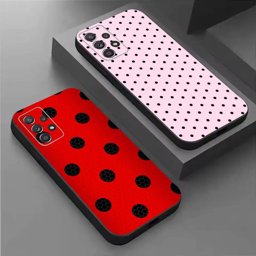 Polka Dot Pattern Phone Case For Samsung S26,25,24,21,22,21,20,10,9,8,7,6,Ultra,Plus,Fe, Lite Black Cover