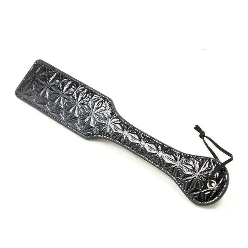 Diamond Pattern Flog Spank Paddle Horse Whip Beat Submissive for Horse Training Crop Leather Spanking Paddle