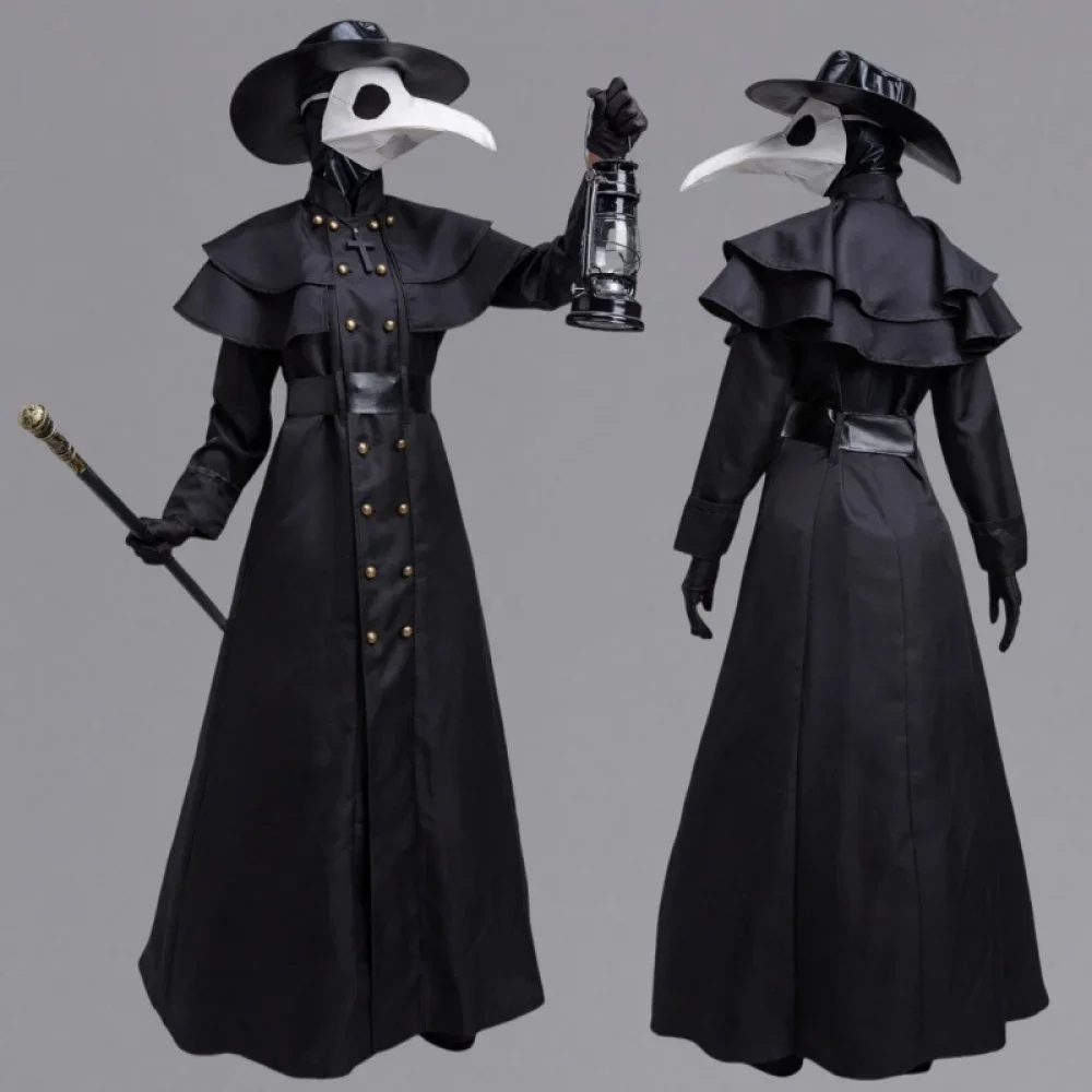 

Plague Doctor Costume,Men's Plague Doctor Outfit, Plague Doctor Mask,Men's Halloween Costumes Long Nose Bird Mask