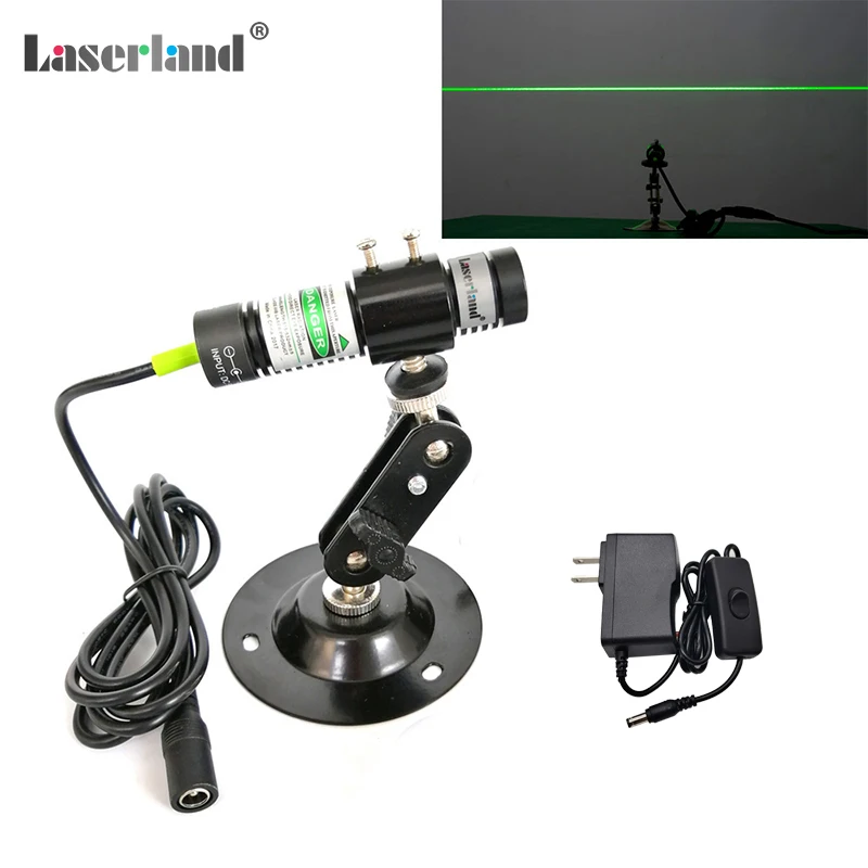 

532nm Green Line Laser Generator Module Diode Locator 10mW 30mW 50mW Alignment for Wood Stone Cutting Stage Lighting